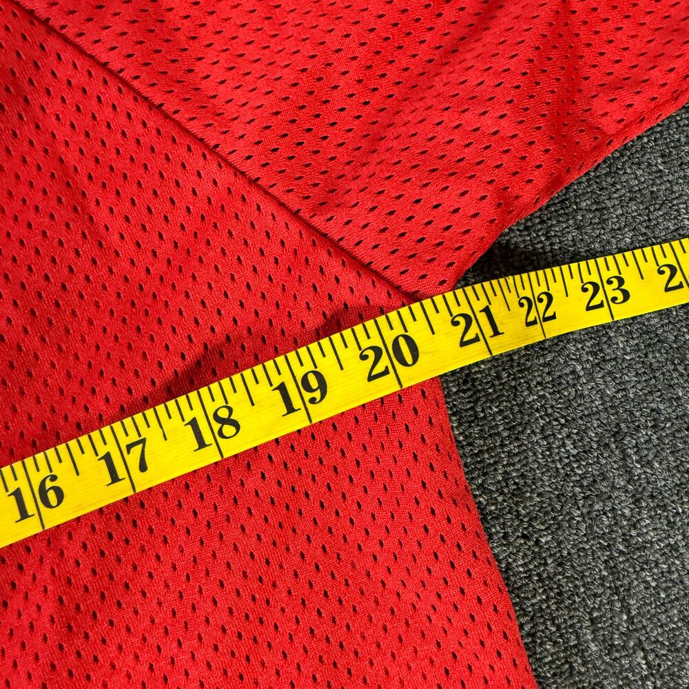 Vintage Y2k Wilson Button Front Mesh Jersey Baseball Red Youth XL New - Picture 4 of 5